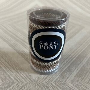 L. Erickson Grab & Go Pony Hair Ties Tube Light Gold Metallic Stocking Stuffer